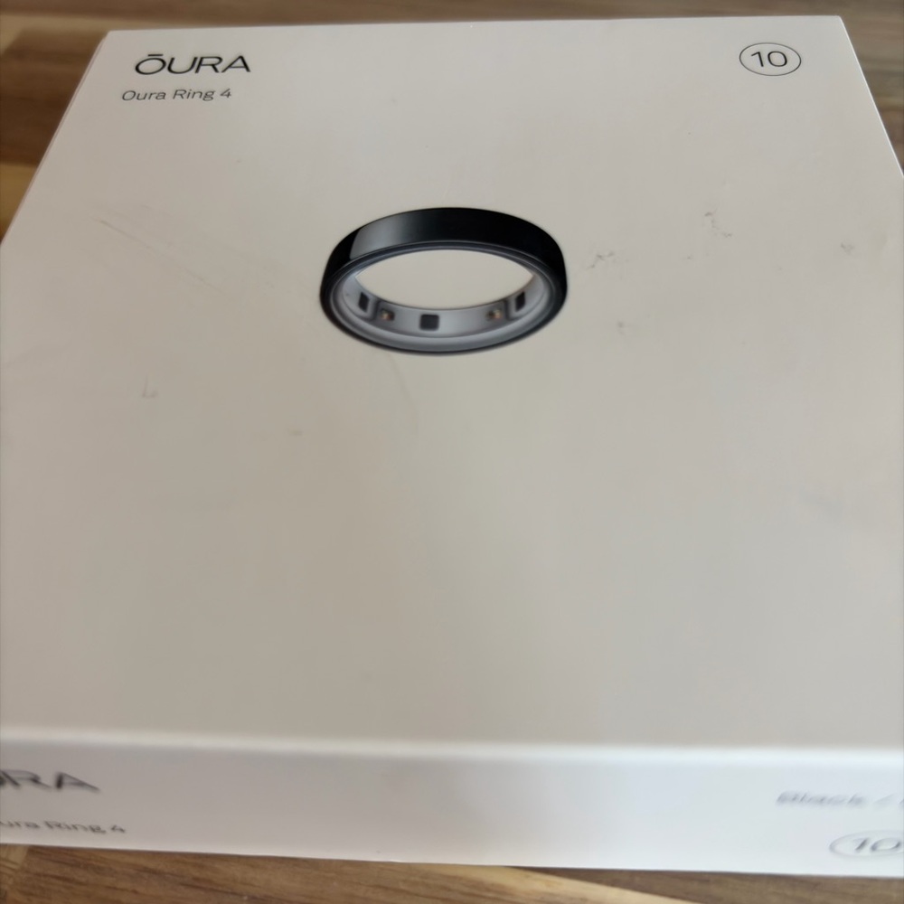Oura Ring 4 in Black and Silver Smart Ring